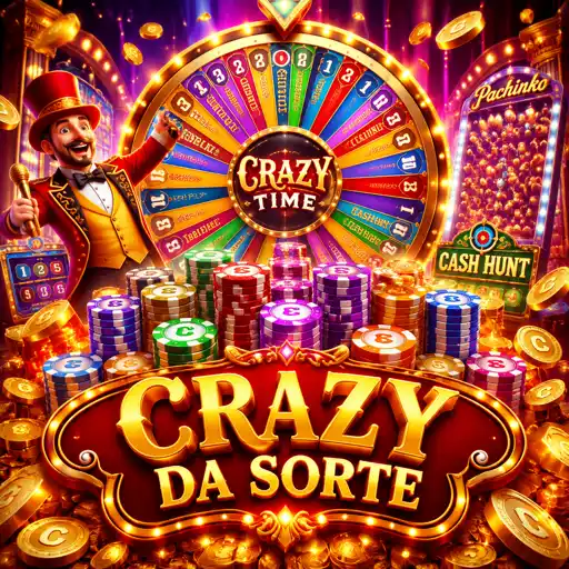 Roda gigante do game show Crazy Time girando ao vivo